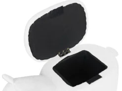 Tamborete Em Tecido Branco Com Arrumação Alpaca