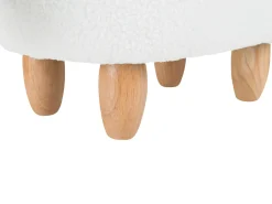 Tamborete Em Tecido Branco Unicorn