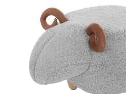 Tamborete Em Tecido Cinzento Lamb