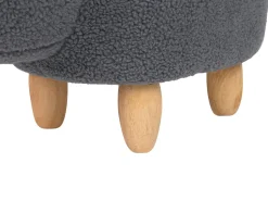 Tamborete Em Tecido Cinzento Bunny