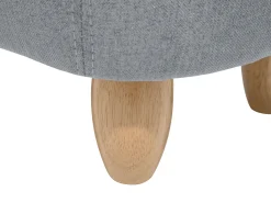 Tamborete Em Tecido Cinzento Claro Piggy