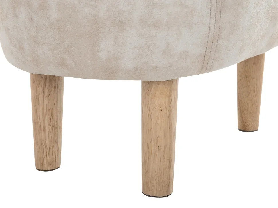 Tamborete Em Tecido Creme Com Arrumação Reindeer