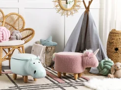 Tamborete Em Tecido Rosa Unicorn