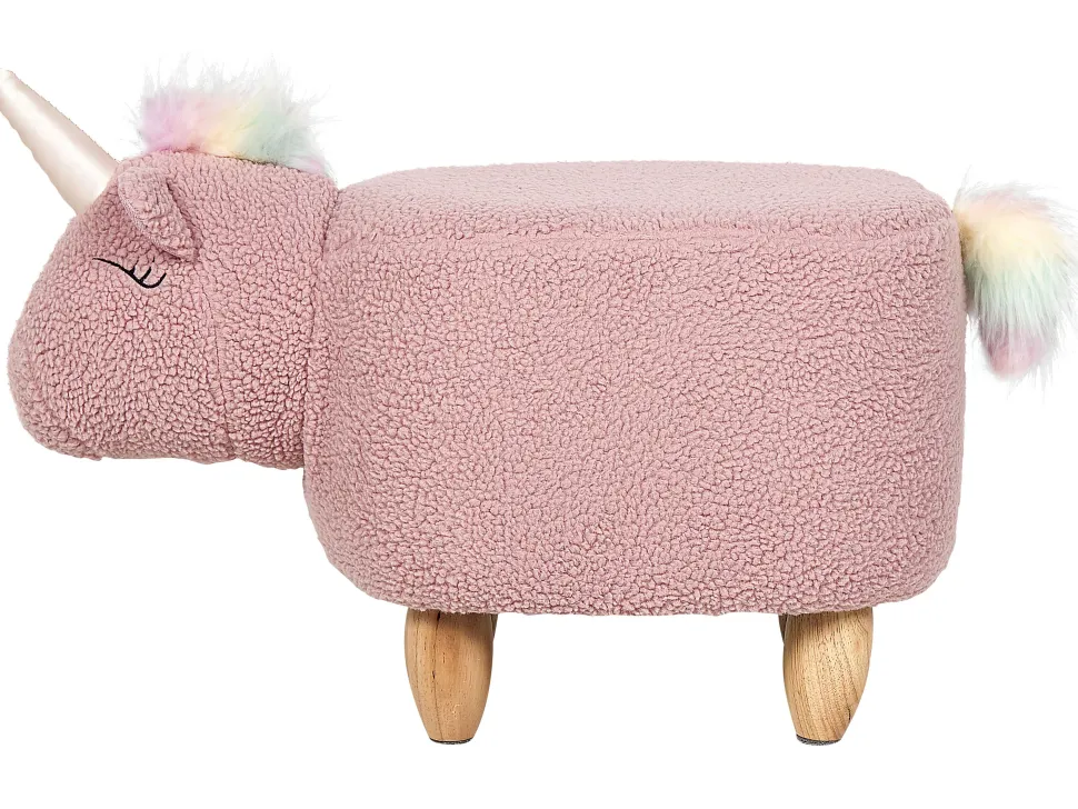 Tamborete Em Tecido Rosa Unicorn