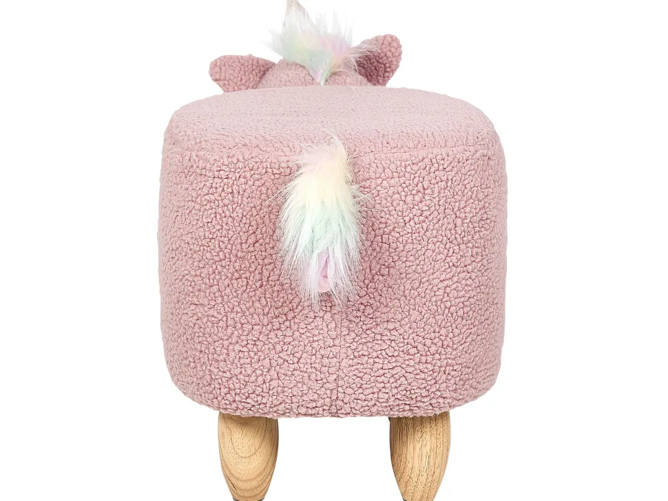 Tamborete Em Tecido Rosa Unicorn
