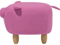 Tamborete Em Tecido Rosa Piggy