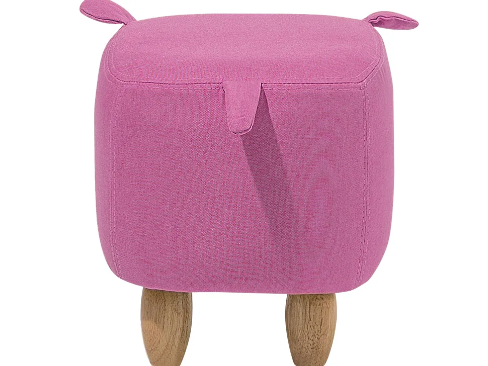 Tamborete Em Tecido Rosa Piggy
