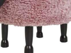 Tamborete Em Tecido Rosa Com Arrumação Sheep