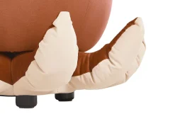 Tamborete Em Veludo Castanho Octopus