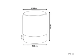 Tamborete Em Veludo Cinzento Brigitte