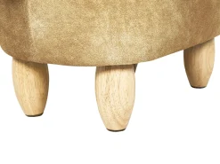 Tamborete Em Veludo Laranja Com Arrumação Fox