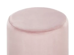 Tamborete Em Veludo Rosa Brigitte