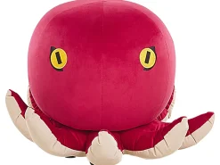 Tamborete Em Veludo Vermelho Octopus