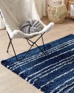 Tapete Azul E Branco 160 X 230 Cm Tashir