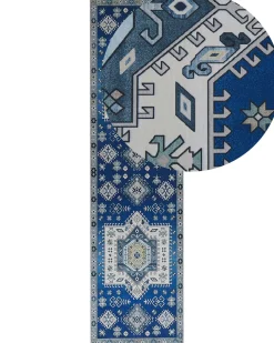 Tapete Azul E Creme 80 X 300 Cm Parvakadli