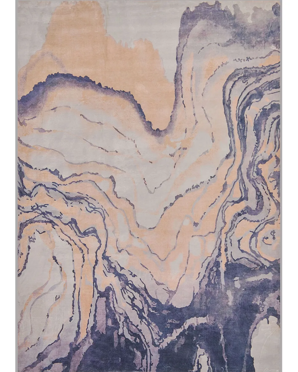 Tapete Azul E Creme 160 X 230 Cm Gebze