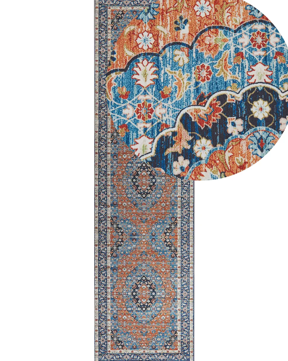 Tapete Azul E Laranja 80 X 300 Midalam