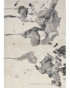 Tapete Branco E Cinzento 160 X 230 Cm Sevan