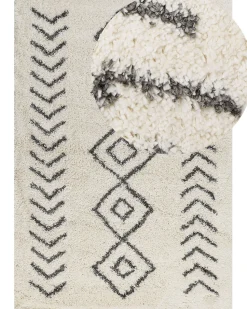 Tapete Branco E Cinzento 160 X 230 Cm Ayrum