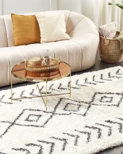 Tapete Branco E Cinzento 160 X 230 Cm Ayrum