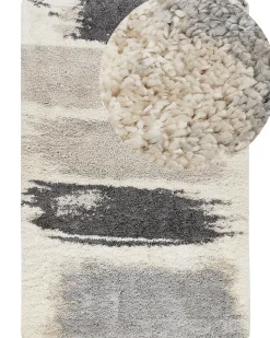 Tapete Branco E Cinzento 200 X 300 Cm Martuni