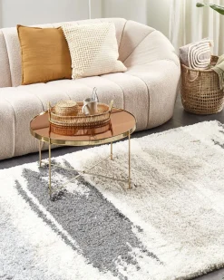 Tapete Branco E Cinzento 200 X 300 Cm Martuni