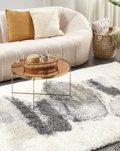 Tapete Branco E Cinzento 160 X 230 Cm Masis