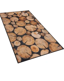 Tapete Castanho E Preto 80 X 150 Cm Kardere