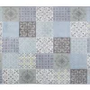 Tapete Com Padrao De Mosaico Multicolor 140 X 200 Cm Inkaya