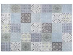 Tapete Com Padrao De Mosaico Multicolor 140 X 200 Cm Inkaya