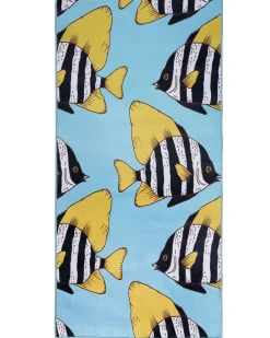 Tapete Com Padrao De Peixes 80 X 140 Cm Fizme