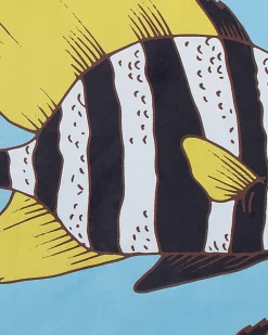 Tapete Com Padrao De Peixes 80 X 140 Cm Fizme