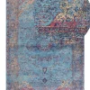 Tapete De Algodao Azul Vermelho E Creme 160 X 230 Cm Kansu