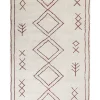 Tapete De Algodao Branco E Vermelho 160 X 230 Cm Kenitra