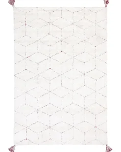 Tapete De Algodao Branco 140 X 200 Cm Sakarya