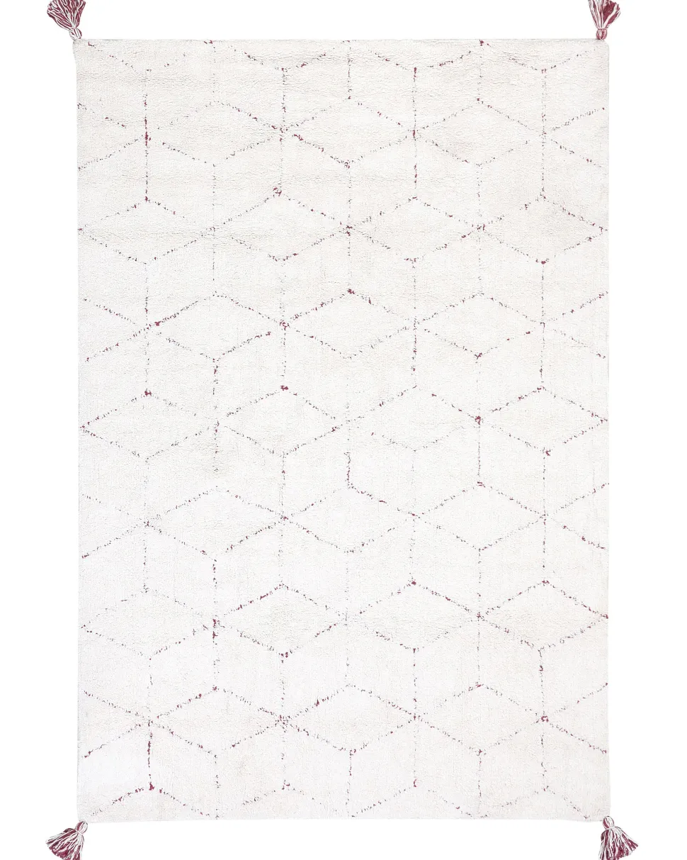 Tapete De Algodao Branco 140 X 200 Cm Sakarya