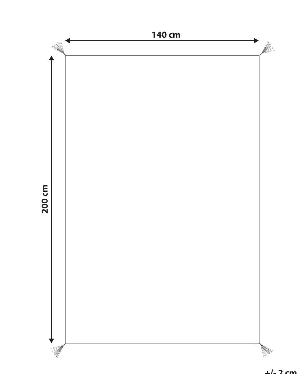 Tapete De Algodao Branco 140 X 200 Cm Sakarya
