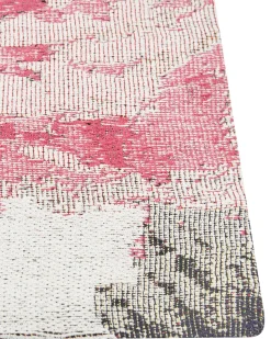 Tapete De Algodao Com Motivo Floral Rosa 200 X 300 Cm Ejaz
