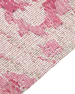 Tapete De Algodao Com Motivo Floral Rosa 200 X 300 Cm Ejaz