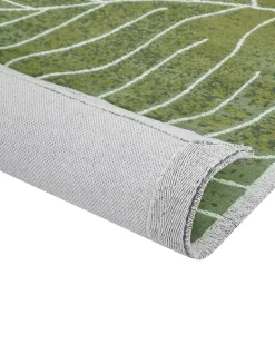 Tapete De Algodao Com Padrao De Planta Verde 200 X 300 Cm Sarmin