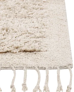 Tapete De Algodao Creme 140 X 200 Cm Bitlis