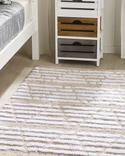 Tapete De Algodao Creme 120 X 180 Cm Ahirli