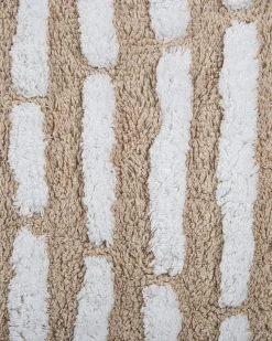 Tapete De Algodao Creme 120 X 180 Cm Ahirli