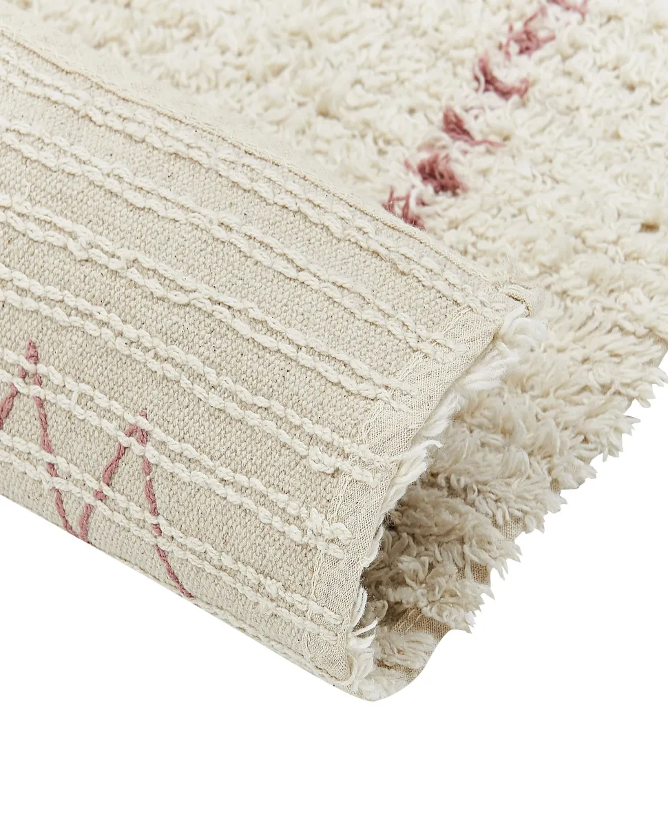 Tapete De Algodao Creme 160 X 230 Cm Bettiah