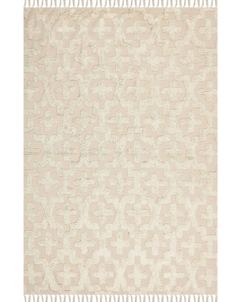 Tapete De Algodao Creme 160 X 230 Cm Itanagar