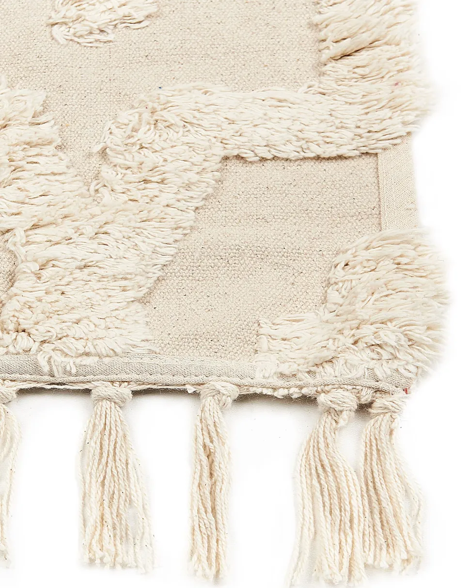 Tapete De Algodao Creme 160 X 230 Cm Itanagar