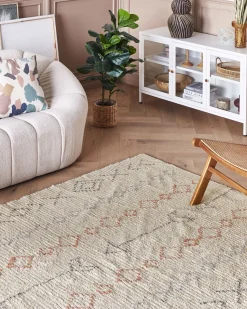 Tapete De Algodao Creme 160 X 230 Cm Dispur