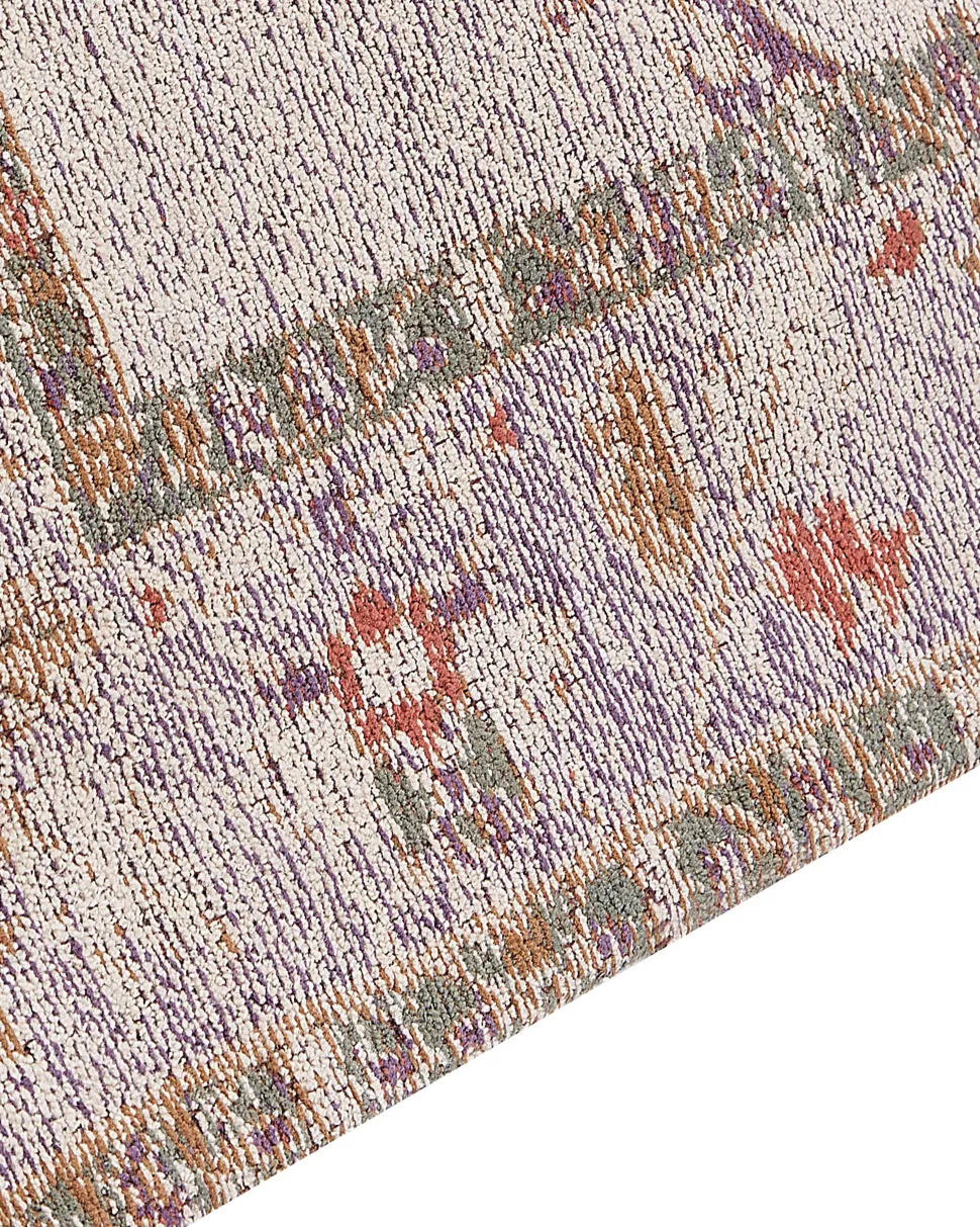 Tapete De Algodao Creme 80 X 300 Cm Yanoba