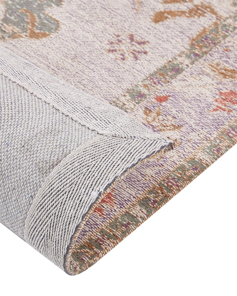 Tapete De Algodao Creme 80 X 300 Cm Yanoba