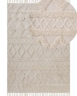 Tapete De Algodao Creme 160 X 230 Cm Didim